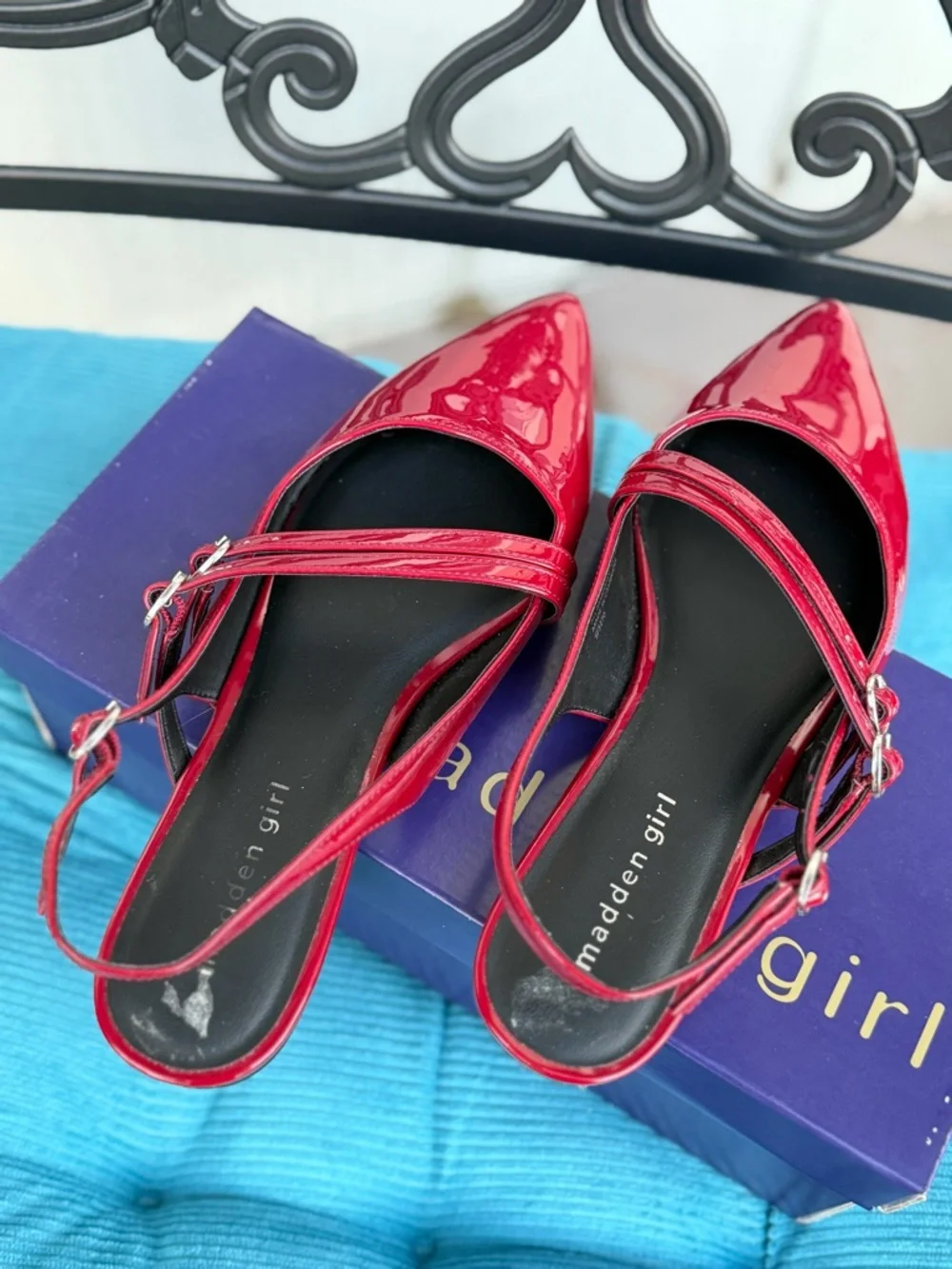 Steve Madden Red Ballet flats, red, straps - Picture 4 of 6